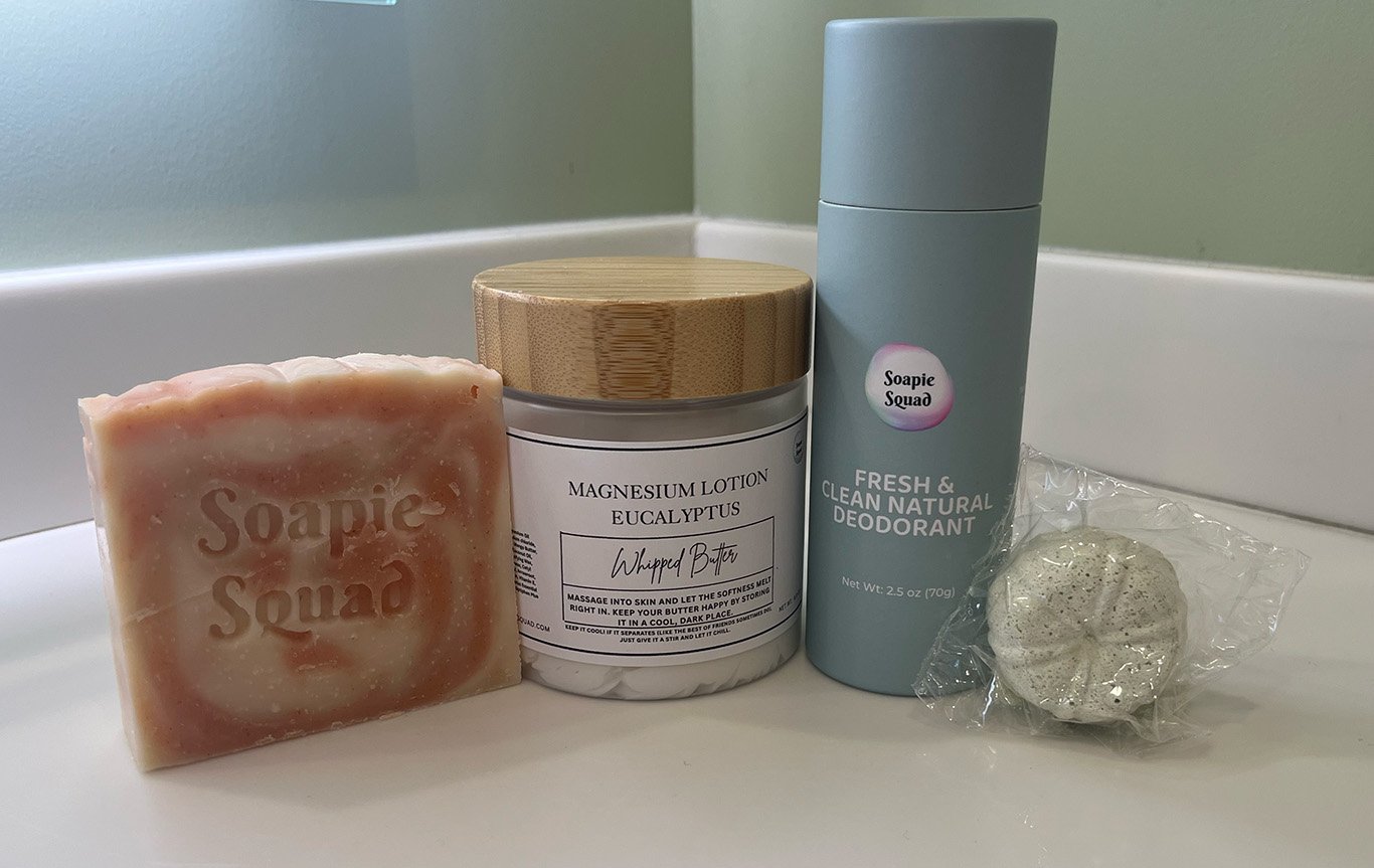 Soapie Squad eucalyptus rest product collection